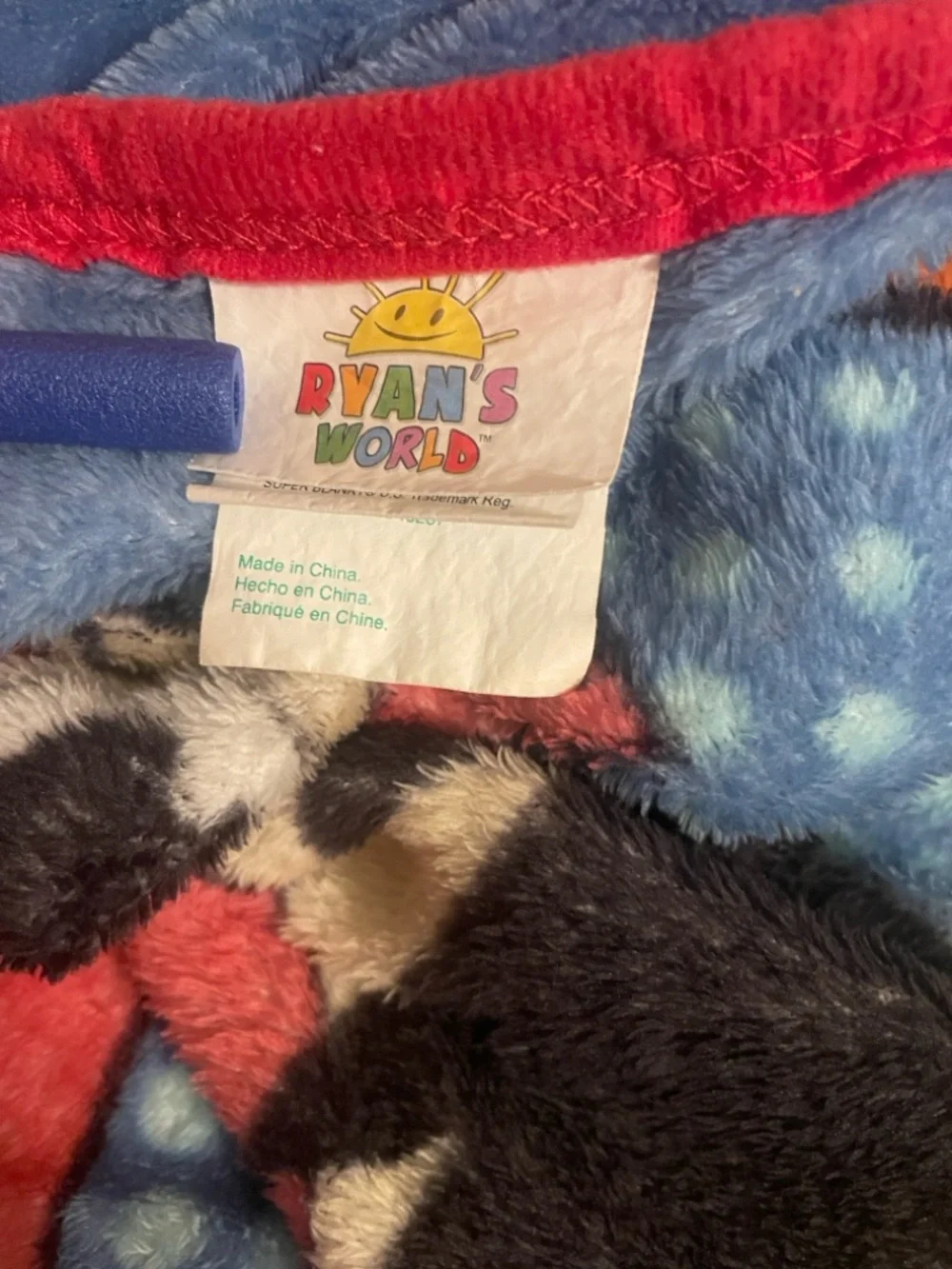 Ryan's World Super Blanky pocket watch Blanket Throw with combo panda